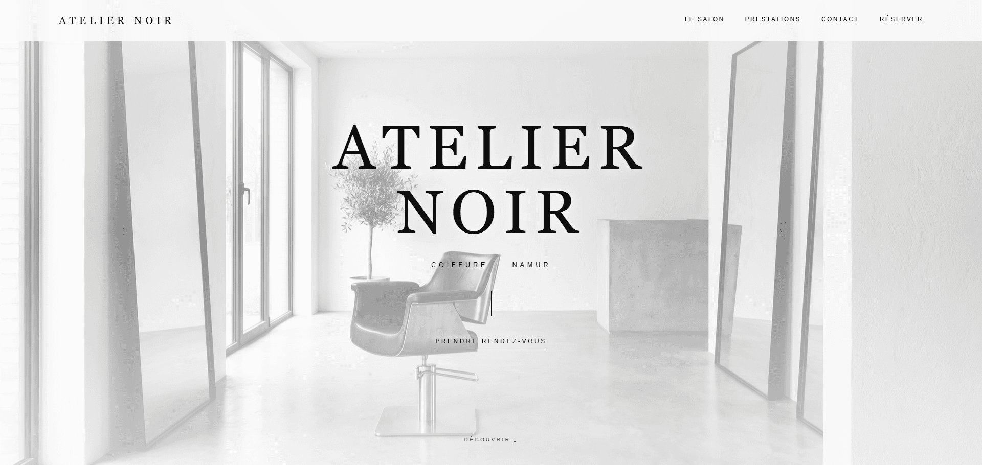 Aperçu du site Atelier Noir