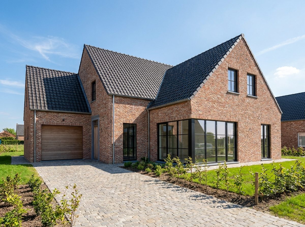 Maison neuve 4 façades en brique